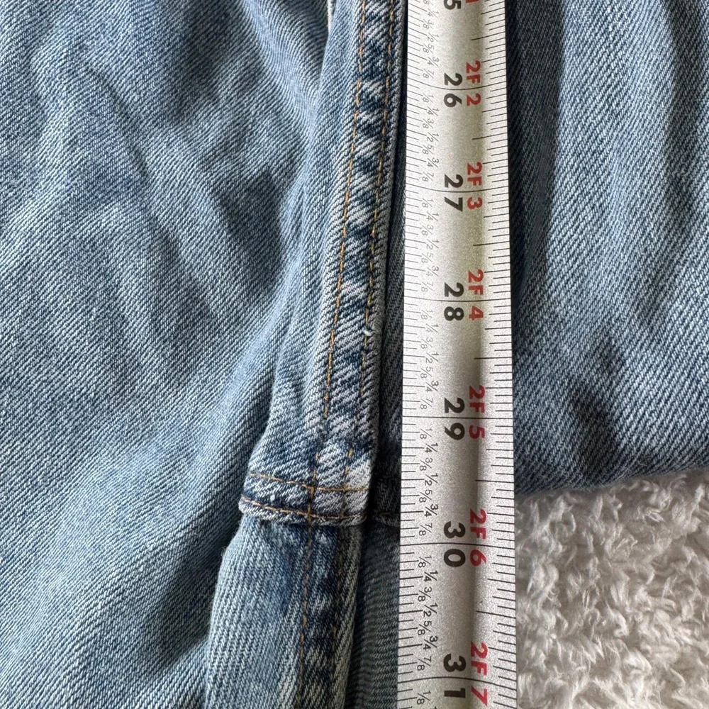 Levis 550 Relaxed Fit Straight Mens‎ Tag 44x30 Western Light Wash Blue Denim